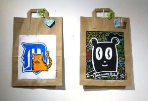 Tigers and Bears on grocery bags Oh My!